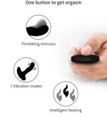 Wibrujący Masażer Prostaty Silicone Massager USB 7 Function + Pulsator / Heating BLACK