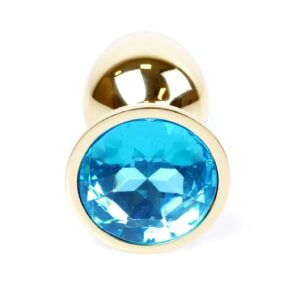 Plug-Jewellery Gold PLUG- Light Blue