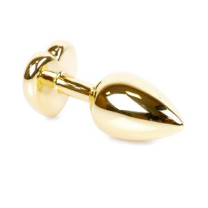 Plug-Jewellery Gold  Heart PLUG- Green