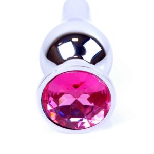 Plug-Jewellery Silver BUTT PLUG- Pink