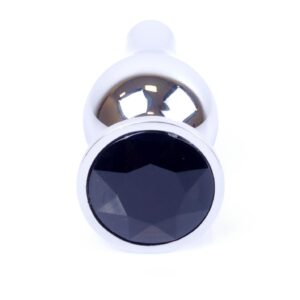 Plug-Jewellery Silver BUTT PLUG- Black