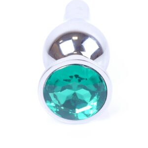 Plug-Jewellery Silver BUTT PLUG- Green