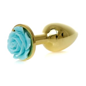 Plug-Jewellery Gold PLUG ROSE- Light Blue