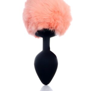 Plug-Jewellery Silicon PLUG - Bunny Tail - Black-Peach