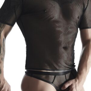 Seksowna męska koszulka z siateczki S