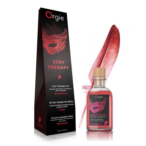 Zestaw do masażu warg STRAWBERRY - Orgie 100 ML Zestaw do masażu warg STRAWBERRY - Orgie 100 ML