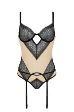 Beżowy gorset i stringi od Casmir S/M