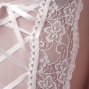 Biały gorset i stringi od Casmir S/M