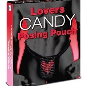 Stringi męskie z sercem z cukierkowych koralików