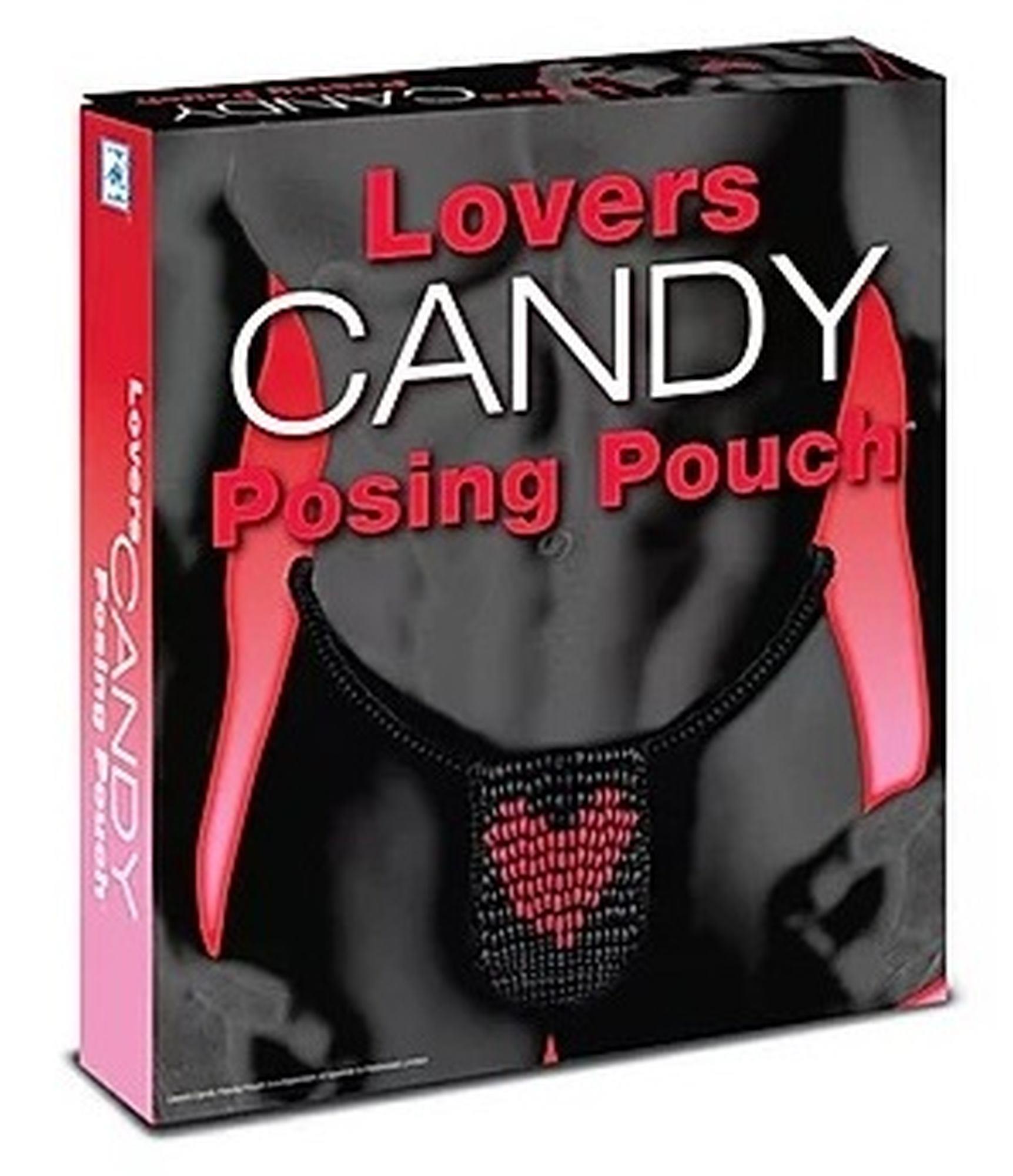 Stringi męskie z sercem z cukierkowych koralików Stringi męskie z sercem z cukierkowych koralików