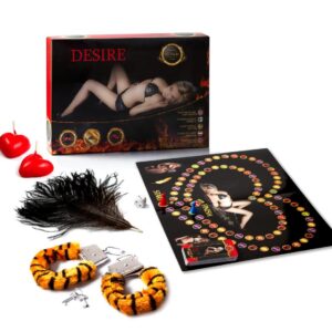 Erotyczna gra planszowa Desire z kajdankami w zestawie