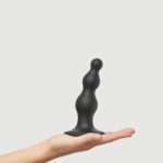 Dildo analne  BEADS BLACK - S