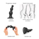 Dildo analne  BEADS BLACK - S