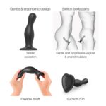 Dildo analne CURVY BLACK - XL