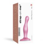 Dildo analne CURVY METALLIC SUGAR PINK- S