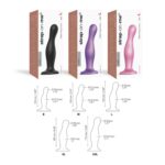 Dildo analne CURVY METALLIC SUGAR PINK- S