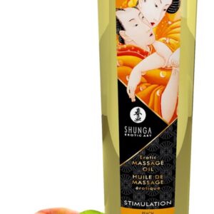 Luksusowy Erotyczny olejek do masażu Stimulation od Shunga PEACH