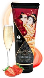 Luksusowy krem do masażu Kissable Sparkling Strawberry Wine marki Shunga