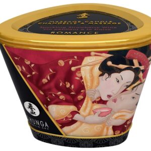 Luksusowa świeca do masażu Romance od Shunga Strawberry Sparkling Wine