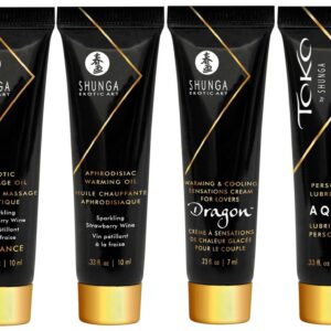 5-częściowy luksusowy zestaw Geisha's Secret Strawberry Sparkling Wine - Shunga