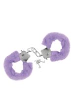 Fioletowe kajdanki z futerkiem