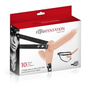 Podwójny Wibrujący STRAP-ON  – Podwójna Stymulacja, Niezapomniane Doznania!