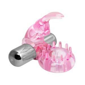Wibrujący Pierścień Erekcyjny z Wypustkami BAILE LOVE RABBIT RING