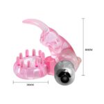 Wibrujący Pierścień Erekcyjny z Wypustkami BAILE LOVE RABBIT RING