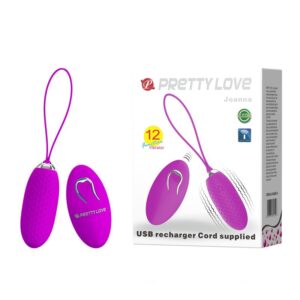 PRETTY LOVE - JOANNA, USB, 12 Funkcji – Małe Jajko Wibracyjne z Pilotem