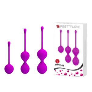 PRETTY LOVE - KEGEL BALL PURPLE – Zestaw Kulek Dopochwowych do Treningu Mięśni Intymnych