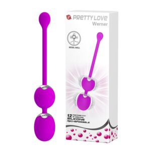 PRETTY LOVE - WERNER USB 12 Function – Wibrujące Kulki Gejszy z Efektywnym Treningiem
