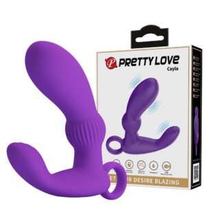 Wibrujący Masażer Prostaty PRETTY LOVE - Cayla purple, 12 vibration functions Memory function