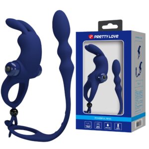 PRETTY LOVE - Powerful ring, Silikonowy pierścień 10 wibracji