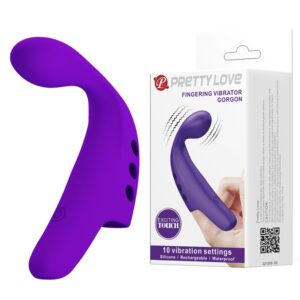 PRETTY LOVE - FINGERING VIBRATOR GORGON Purple – 10 Funkcji Wibracji dla Ekstremalnych Doznań