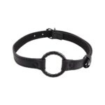 Czarny knebel metalowy O-ring Gag