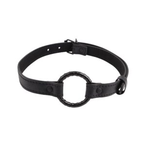 Czarny knebel metalowy O-ring Gag