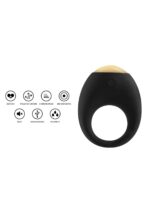 Wibrujący Pierścień erekcyjny Eclipse Vibrating Cock Ring Black