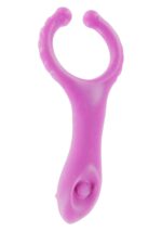 Wibrujący Pierścień erekcyjny Clit-Stim C-Ring Purple