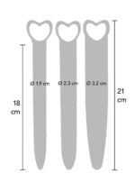 Dildo analne Silicone  3pcs Pink
