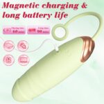 Podgrzewane wibrujące jajko EGG USB 7 vibration and thrust functions / Remote control Green