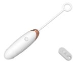 Podgrzewane wibrujące jajko EGG USB 7 vibration and thrust functions / Remote control White