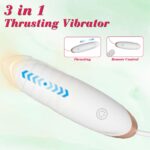 Podgrzewane wibrujące jajko EGG USB 7 vibration and thrust functions / Remote control White
