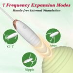 Podgrzewane wibrujące jajko EGG USB 7 vibration and thrust functions / Remote control White