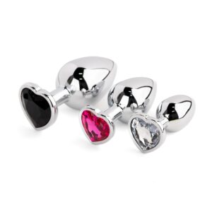 Zestaw korków analnych Jewellery - Silver Heart PLUG