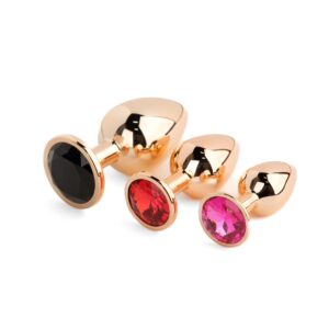 Zestaw analnych korków Jewellery - Red Gold PLUG