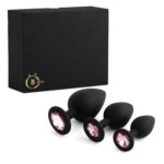 Zestaw korków analnych Jewellery - Silicone PLUG - Black