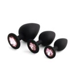 Zestaw korków analnych Jewellery - Silicone PLUG - Black
