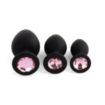 Zestaw korków analnych Jewellery - Silicone PLUG - Black