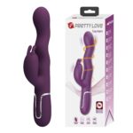 Falujący Wibrator Króliczek – Pretty Love Laursen Dark Purple