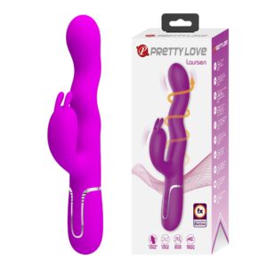 Falujący Wibrator Króliczek – Pretty Love Laursen Purple